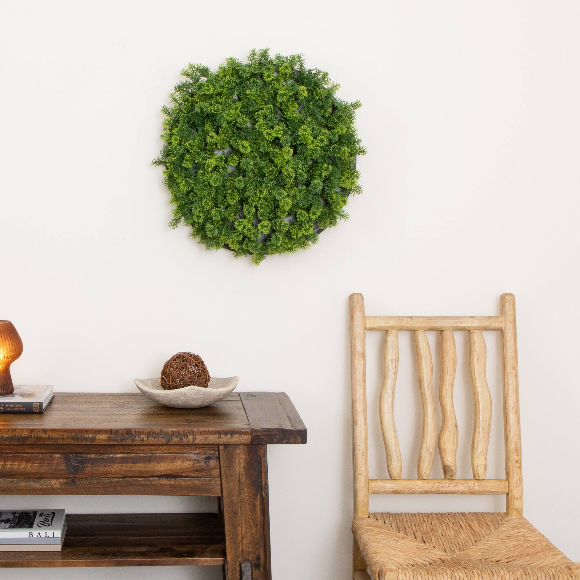20" Framed Irish Green Meadow Artificial Living Wall Art Panel
